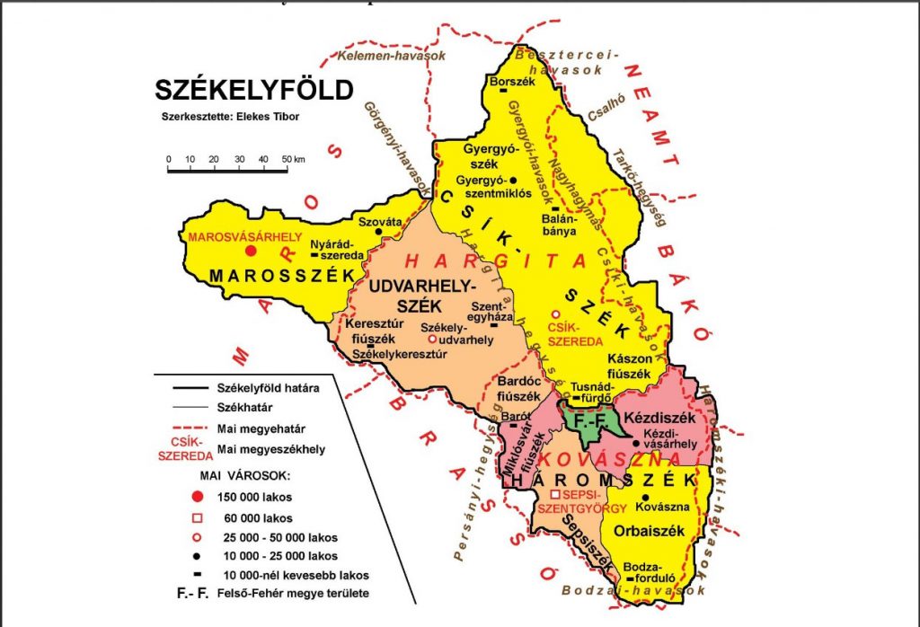 Map of Szeklerland
