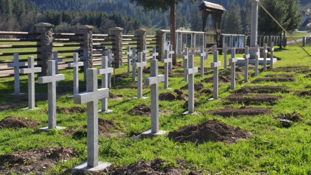 Romanian Concrete Crosses in Hungarian Military Graveyard