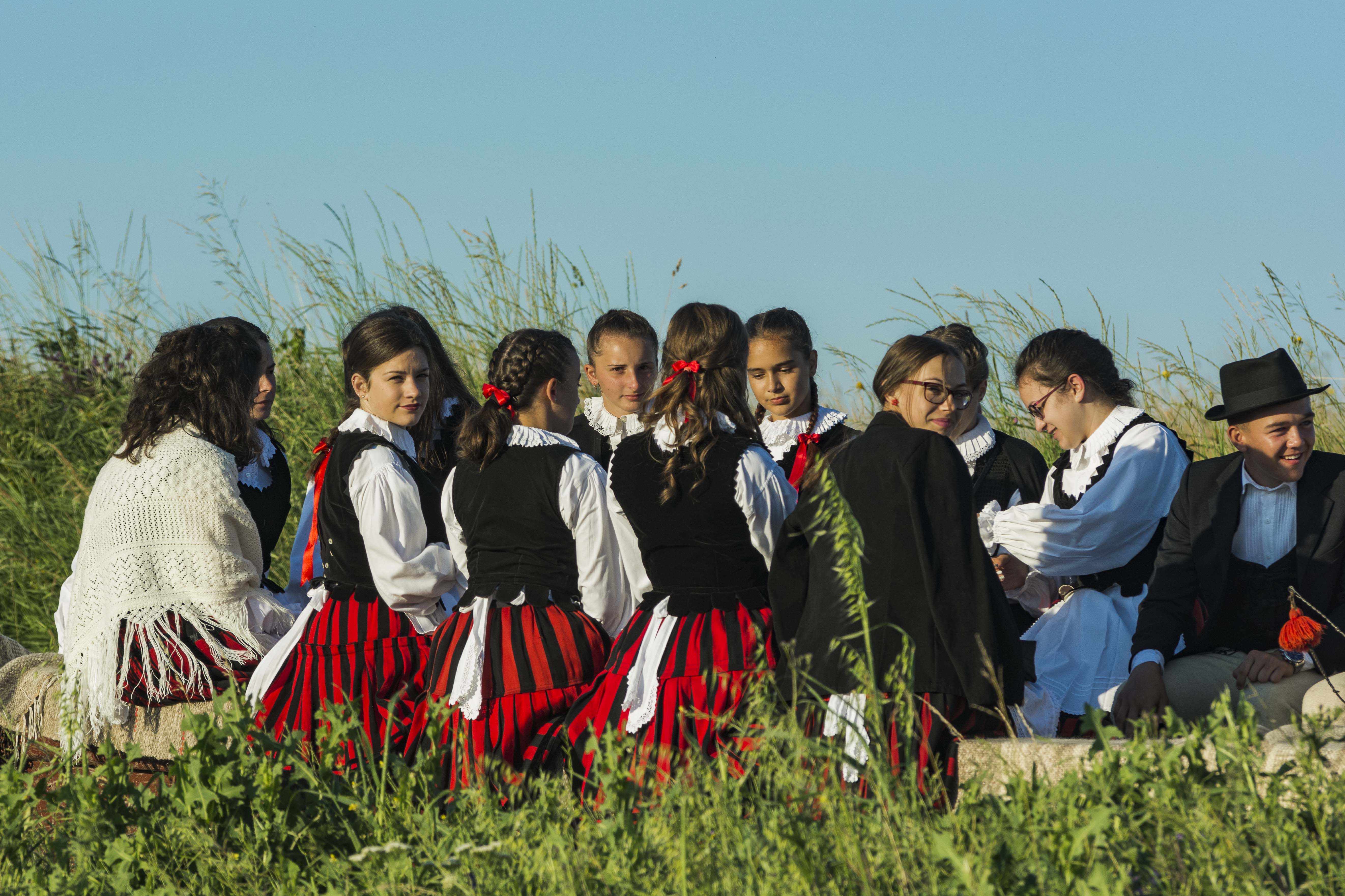 Girls in Traditional Clothes 