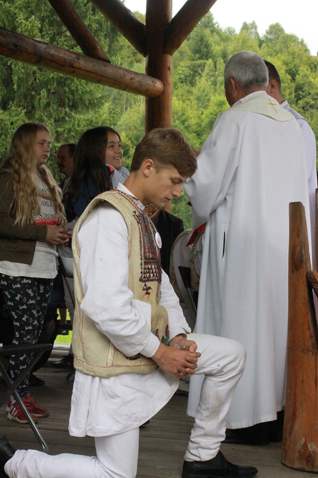 Pilgrim in folk costume