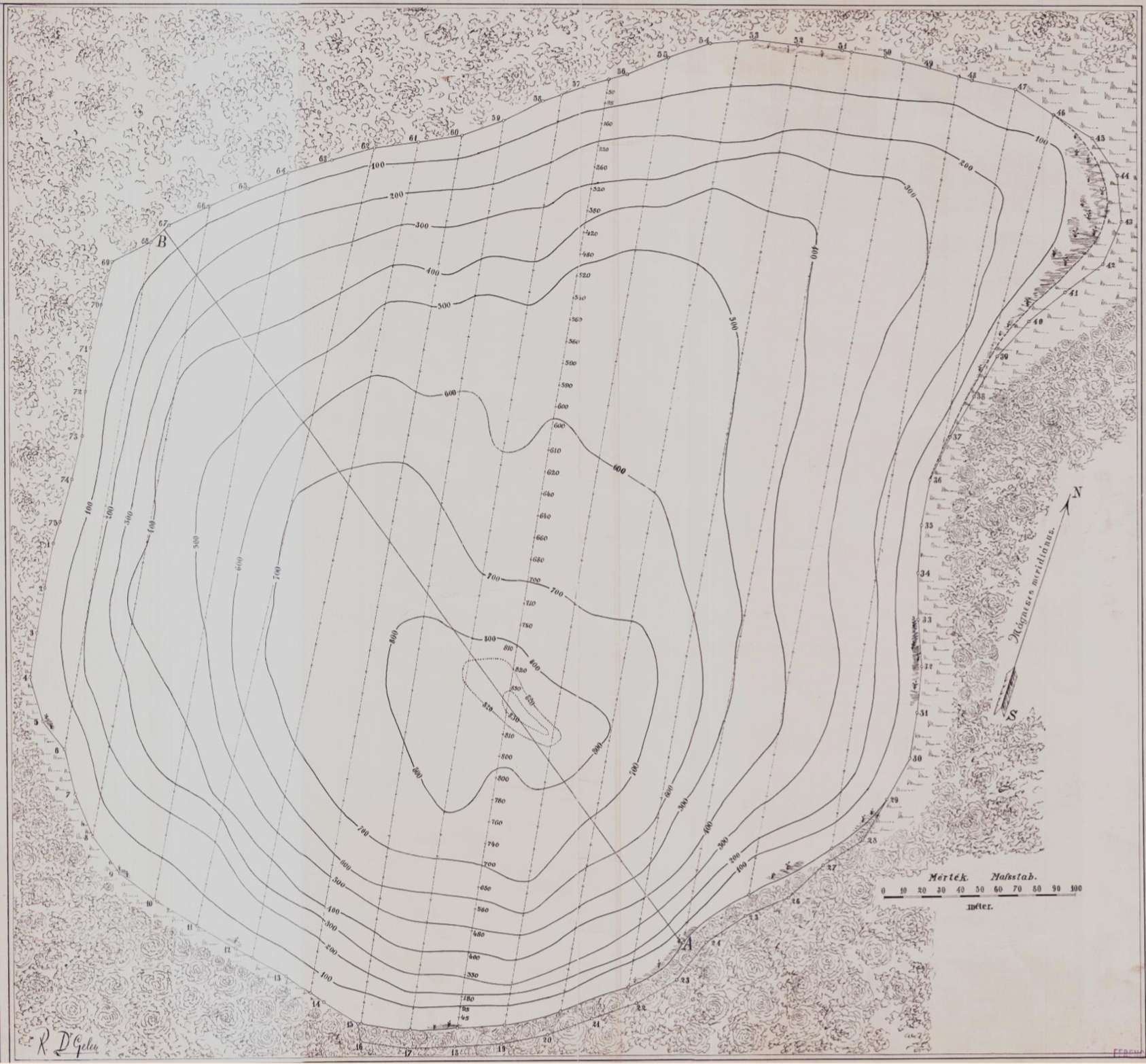 József Gelei's bathymetric map