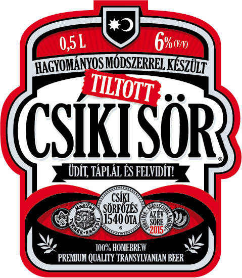 Banned Csíki Sör's label
