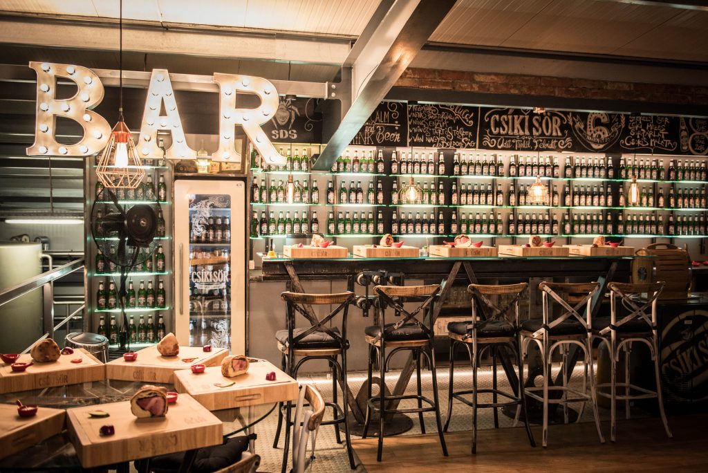 Bar inside the Csíki Sör brewery