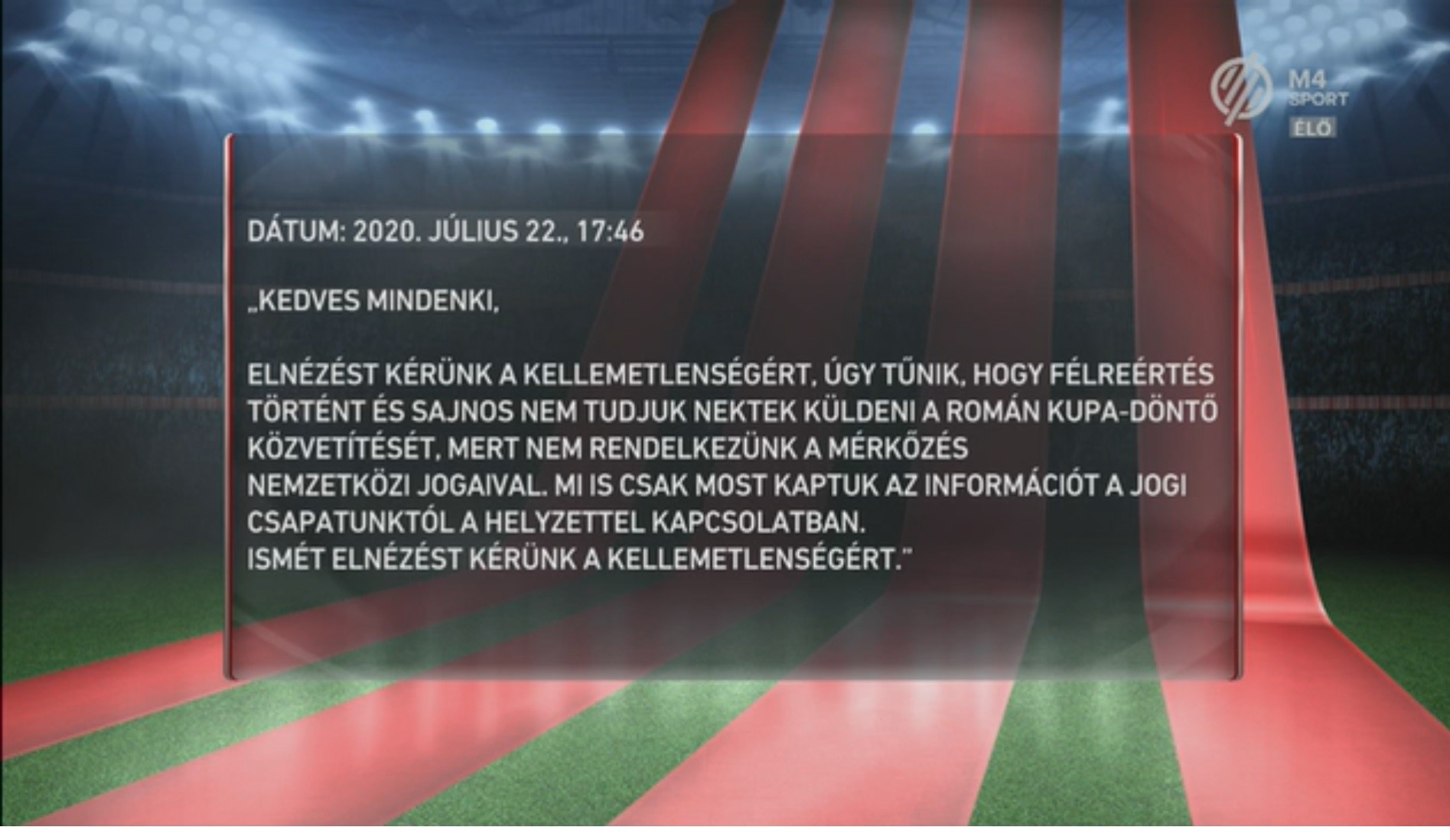 Romanian broadcaster blocked Hungarian channel from broadcasting Sepsi OSK’s Cup final - Transylvania Now