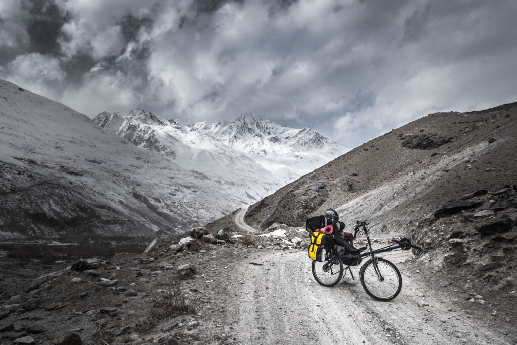 Mountains and bike